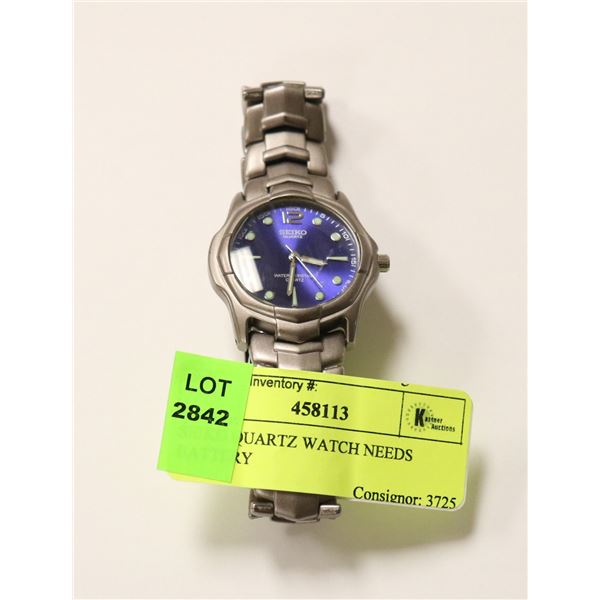 SEIKO QUARTZ WATCH NEEDS BATTERY