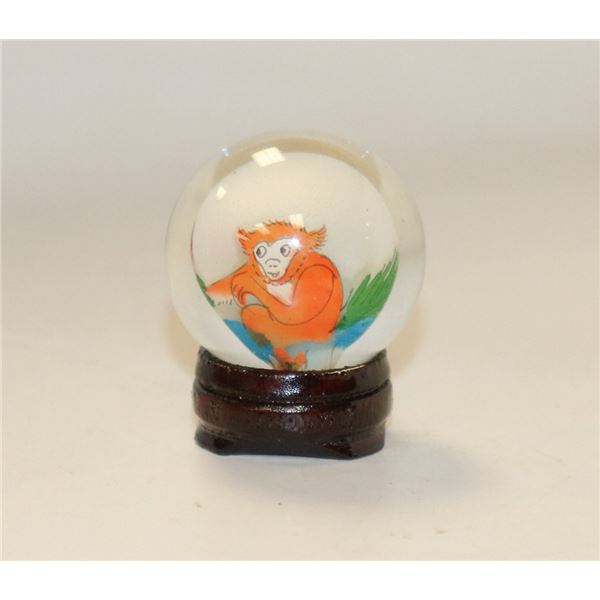 SMALL HAND PAINTED JAPANESE GLASS GLOBE