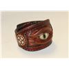 Image 1 : LEATHER SNAKE EYE CUFF BRACELET