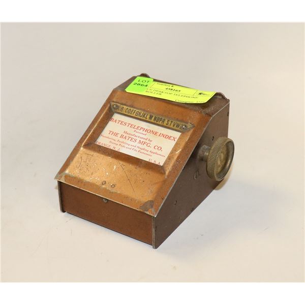 ANTIQUE DESKTOP TELEPHONE INDEX ROLLER