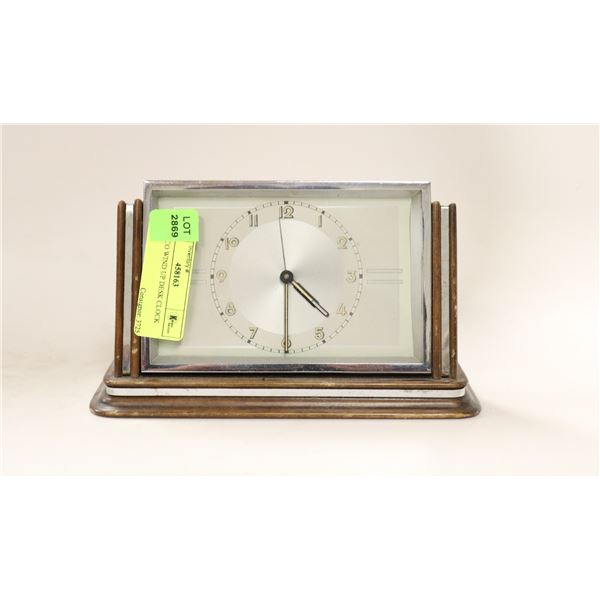 ART DECO WIND UP DESK CLOCK