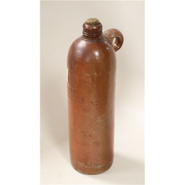 ANTIQUE GERMAN CROCK LIQUOR BOTTLE