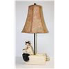 Image 1 : 1950s ASIAN CHALK WARE LAMP WITH SHADE WORKING