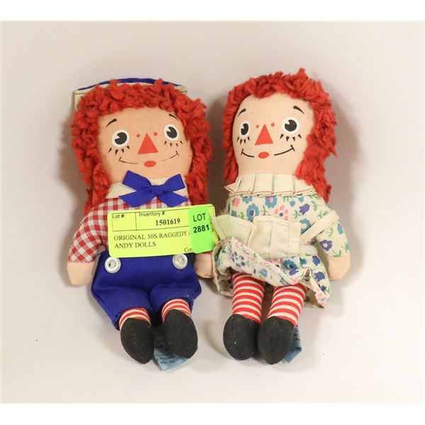 ORIGINAL 50S RAGGEDY ANNE AND ANDY DOLLS