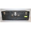 Image 1 : PAIR OF ANTIQUE BLACK SUITCASES FOR CRAFTS ETC