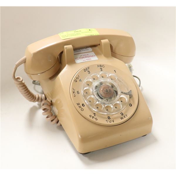 PINK ROTARY DIAL TELEPHONE FROM UNIVERSITY