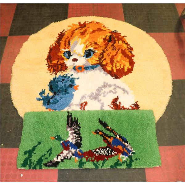 PAIR OF VINTAGE HAND WOVAN RUGS