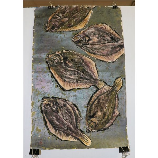 VINTAGE JAPANESE DECORATIVE SCROLL