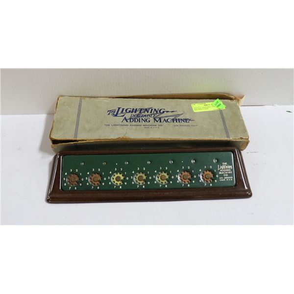 VINTAGE LIGHTNING ADDING MACHINE IN BOX