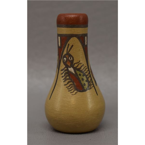 NATIVE AMERICAN SANTA CLARA POTTERY VASE BY MARGARET AND LUTHER