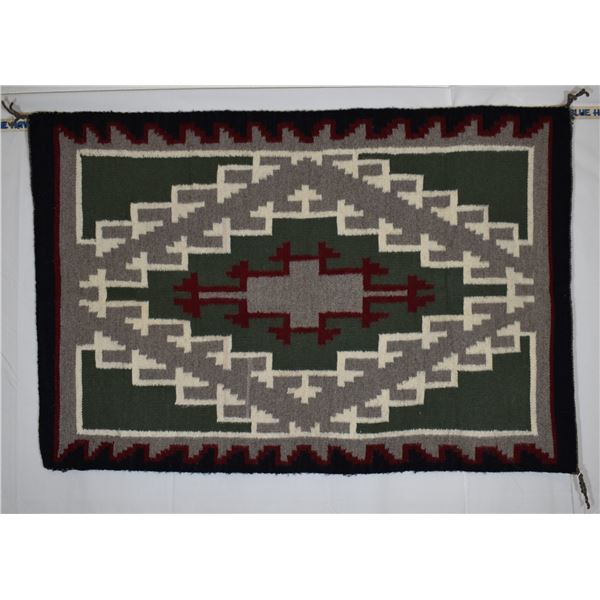 NATIVE AMERICAN NAVAJO TWO GRAY HILLS WEAVING