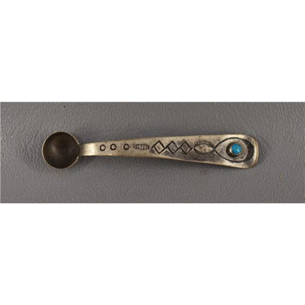 NATIVE AMERICAN NAVAJO SILVER SPOON SIGNED WITH HALLMARK