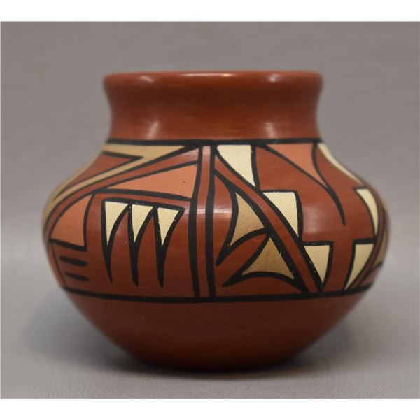 NATIVE AMERICAN POJOAQUE POTTERY BOWL BY JOE AND THELMA TALACHY