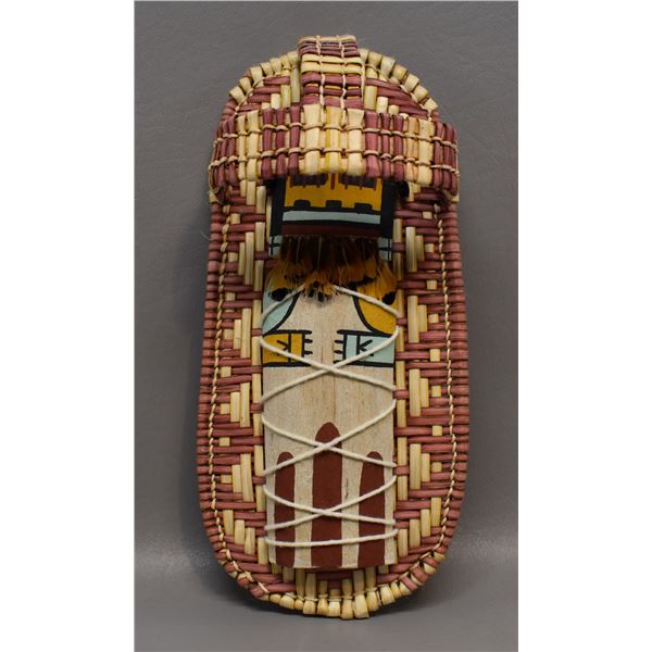 NATIVE AMERICAN HOPI CRADLE AND KACHINA