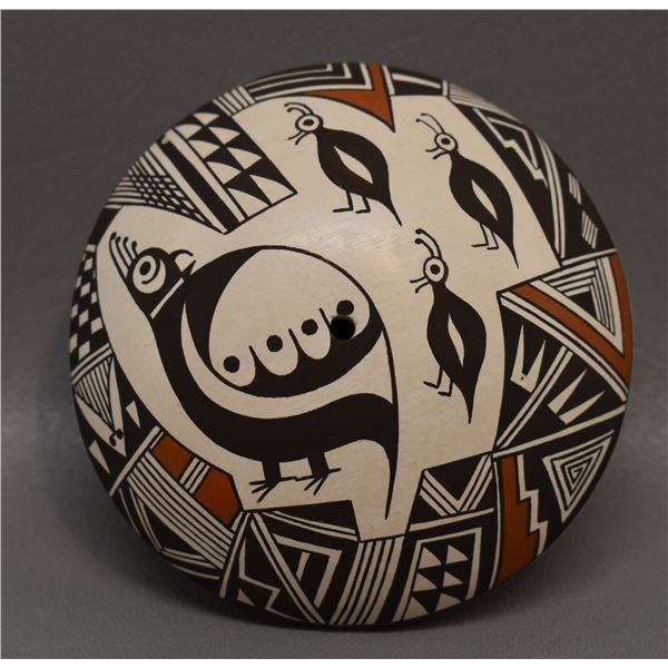 NATIVE AMERICAN ACOMA POTTERY SEED JAR BY R CONCHO