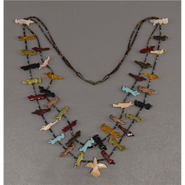 NATIVE AMERICAN ZUNI FETISH NECKLACE