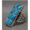 Image 2 : NATIVE AMERICAN ZUNI SILVER AND TURQUOISE RING