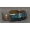 Image 3 : NATIVE AMERICAN ZUNI SILVER AND TURQUOISE BRACELET