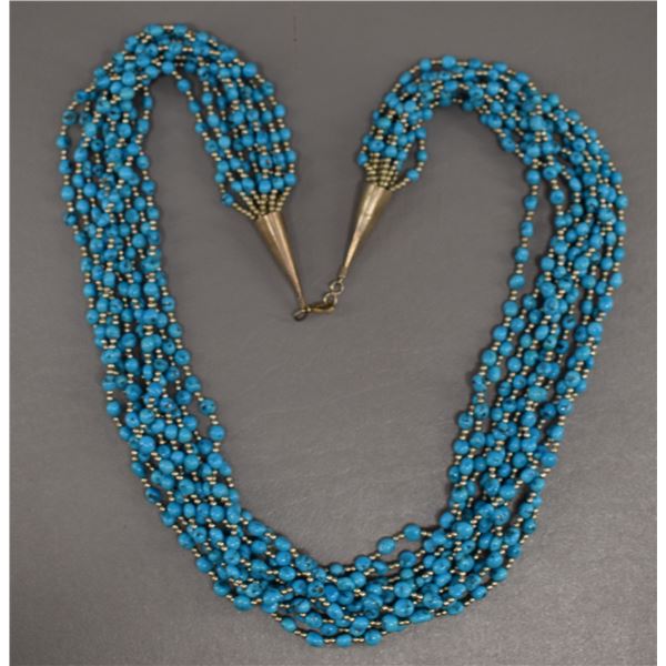 SOUTHWEST SILVER AND TURQUOISE NECKLACE