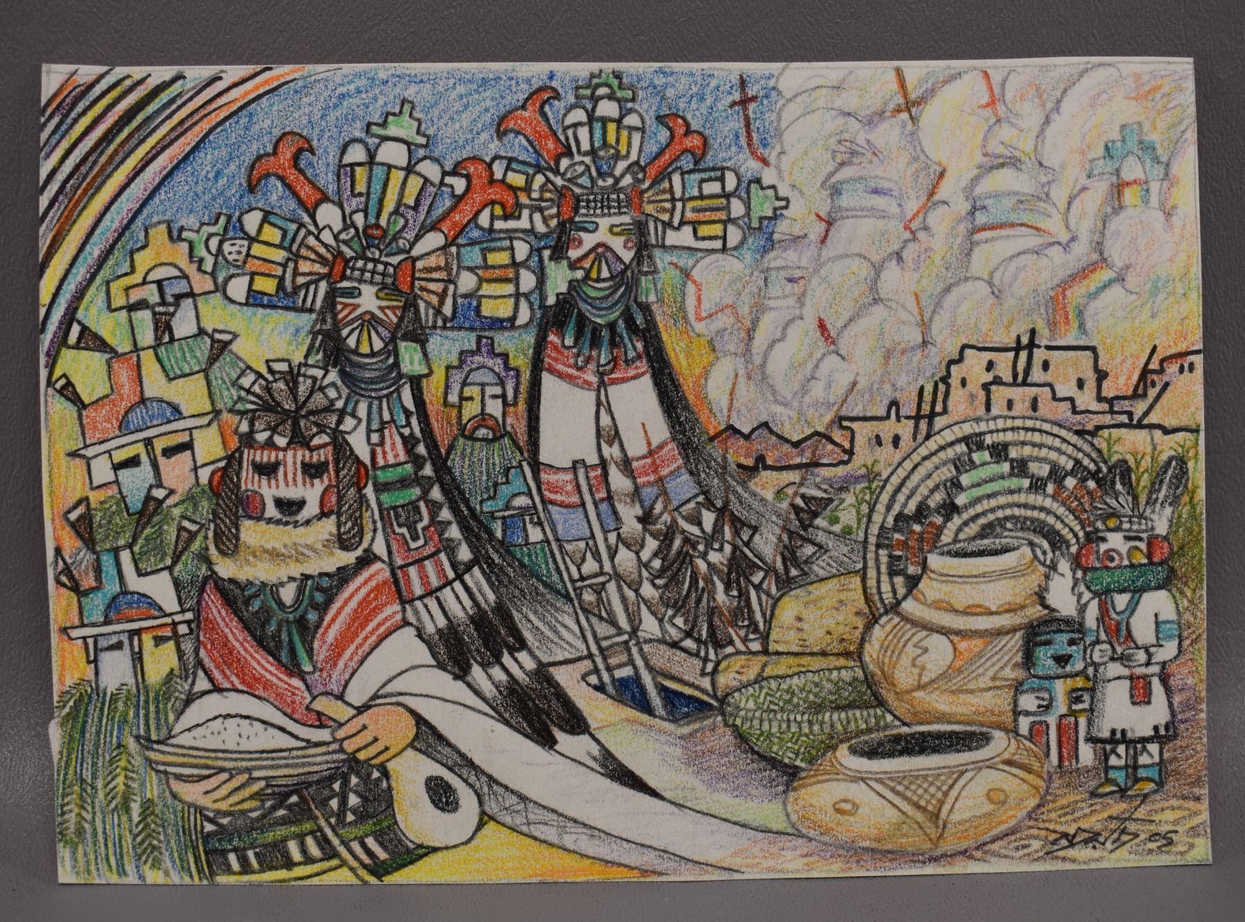 Hopi Rabbit Drawing NATIVE AMERICAN HOPI DRAWING BY NEIL DAVID