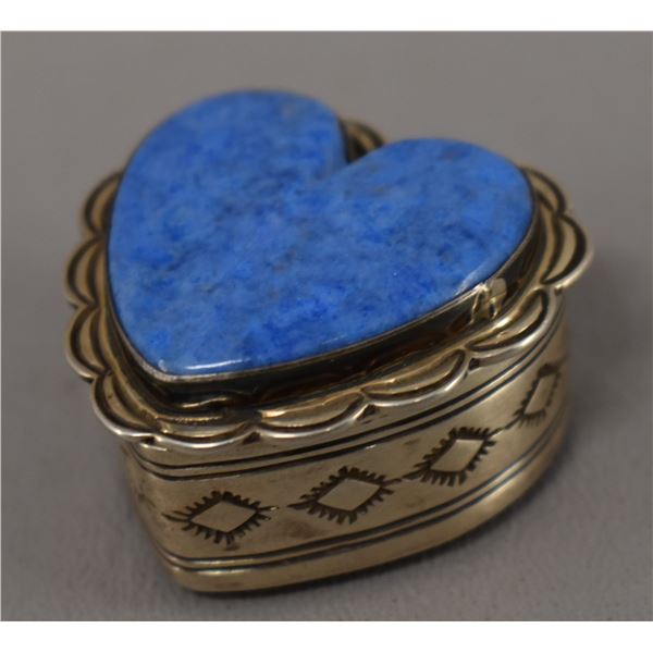 NATIVE AMERICAN NAVAJO SILVER BOX BY GARY REEVES