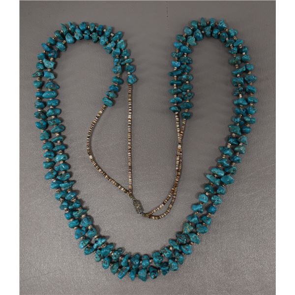 NATIVE AMERICAN SANTO DOMINGO TURQUOISE NECKLACE