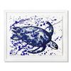 Image 1 : Wyland, "Turtle Splash" Framed Original Watercolor Painting Hand Signed with Letter of Authenticity.