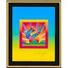 Image 2 : Peter Max- Original Lithograph "Cosmic Flyer on Blends"