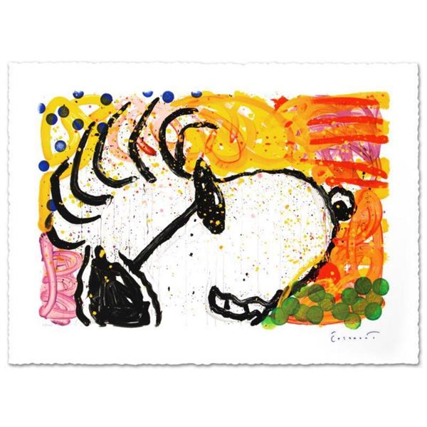 "Pop Star" Limited Edition Hand Pulled Original Lithograph by Renowned Charles Schulz Protege, Tom E
