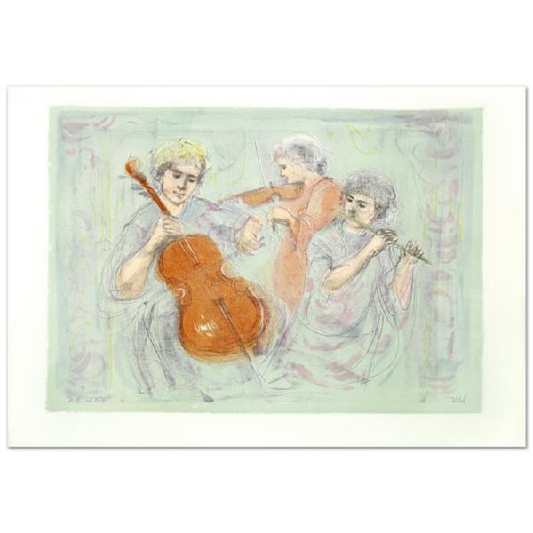  Trio  Limited Edition Lithograph by Edna Hibel (1917-2014), Numbered and Hand Signed with Certifica