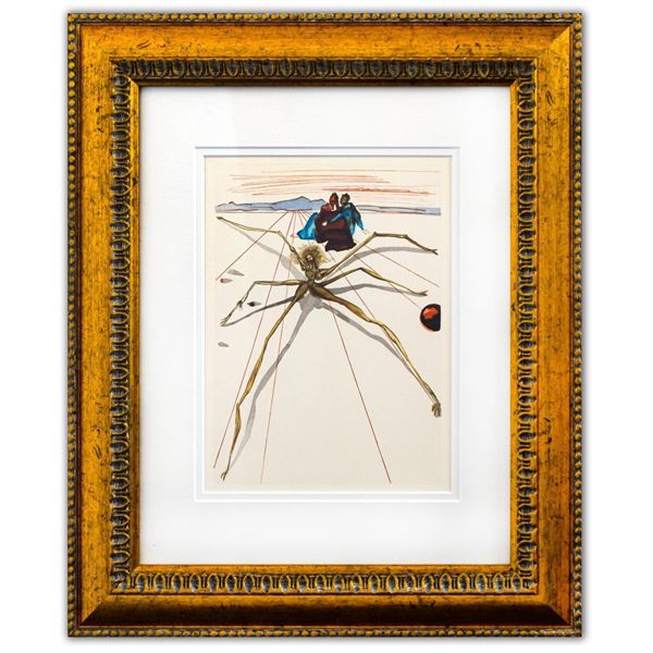 Salvador Dali- Original Color Woodcut on B.F.K. Rives Paper "Purgatory 17"