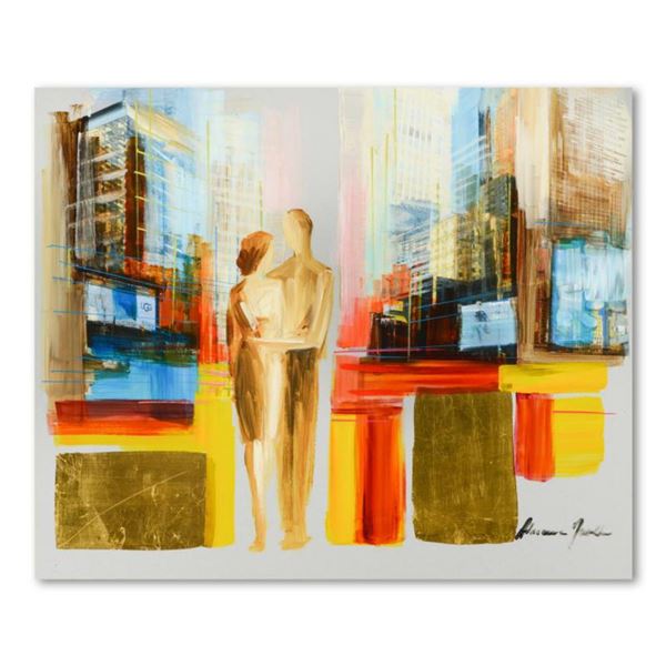 Adriana Naveh, "Restful Moment" Original Painting on Acrylic Panel, Hand Signed with Letter of Authe