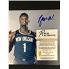 Image 2 : ZION WILLIAMSON SIGNED NEW ORLEANS PELICANS 8 X 10 ( REAL AUTHENTICS COA)