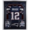 Image 1 : TOM BRADY SIGNED CUSTOM FRAMED PATRIOTS JERSEY WITH LED LIGHT UP FEATURES ( FANATICS COA)