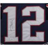 Image 2 : TOM BRADY SIGNED CUSTOM FRAMED PATRIOTS JERSEY WITH LED LIGHT UP FEATURES ( FANATICS COA)