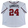 Image 1 : Braves Deion Sanders Authentic Signed White Majestic Coolbase Jersey BAS Witness (Beckett COA)