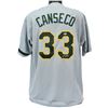 Image 1 : Athletics Jose Canseco Authentic Signed Grey Jersey Autographed BAS Witnessed (Beckett COA)