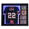 Image 1 : JUAN SOTO SIGNED WASHINGTON NATIONALS JERSEY W/LED FRAME & PHOTOS W/COA