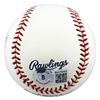 Image 2 : Rangers Nolan Ryan Signed Father's Day 2001 Logo Oml Baseball BAS (Beckett COA)