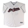 Image 3 : Indians Shane Bieber "Not Justin" Signed White Majestic Cool Base Jersey BAS (Beckett COA)