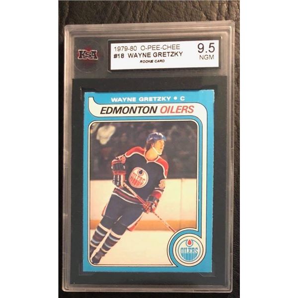 1979 OPC WAYNE GRETZKY ROOKIE CARD (KSA 9.5) Blue Lines