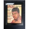 Image 1 : 1964 SPORT MAGAZINE "CASSIUS CLAY" MUHAMMED ALI COVER FRAMED *RARE*