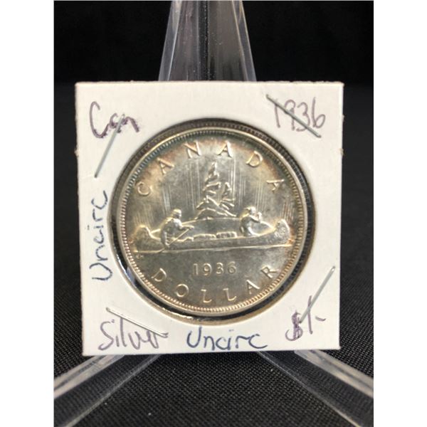 1936 CANADIAN SILVER DOLLAR UNCIRCULATED