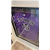 Image 1 : CHARLIE BLACKMAN SIGNED AND CUSTOM FRAMED ROCKIES JERSEY ( FANATICS COA)