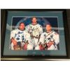 Image 1 : APOLLO 11 ASTRONAUTS CUSTOM FRAMED AND SIGNED PHOTO ( RA COA)