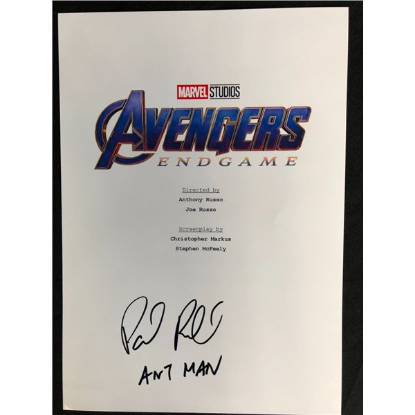 PAUL RUDD SIGNED AVENGERS MOVIE SCRIPT COVER ( RA COA)