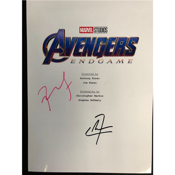 ROBERT DOWNEY JR. AND   SIGNED AVENGERS MOVIE SCRIPT COVER (RA COA)