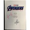 Image 1 : ROBERT DOWNEY JR. AND   SIGNED AVENGERS MOVIE SCRIPT COVER (RA COA)