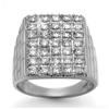 Image 1 : OVERSTOCK 2.00ctw DIAMOND MEN'S RING 14KT WHITE GOLD