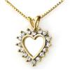 Image 1 : OVERSTOCK 0.50ctw CERTIFIED DIAMOND PENDANT YELLOW GOLD